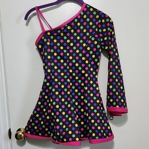 Colorful Polka Dot Kids Dance Costume